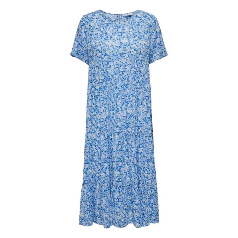 Only Womens/Ladies Floral Pattern Short-Sleeved Maxi Dress / Provincial Blue